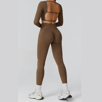 IRINA Seamless Scultping Legging Set - Brown
