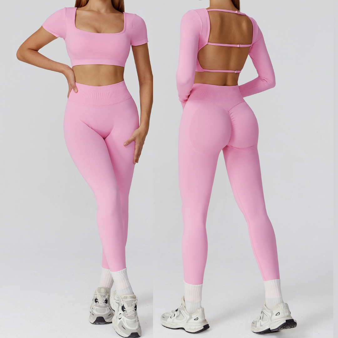 IRINA Seamless Scultping Legging Set - Pink