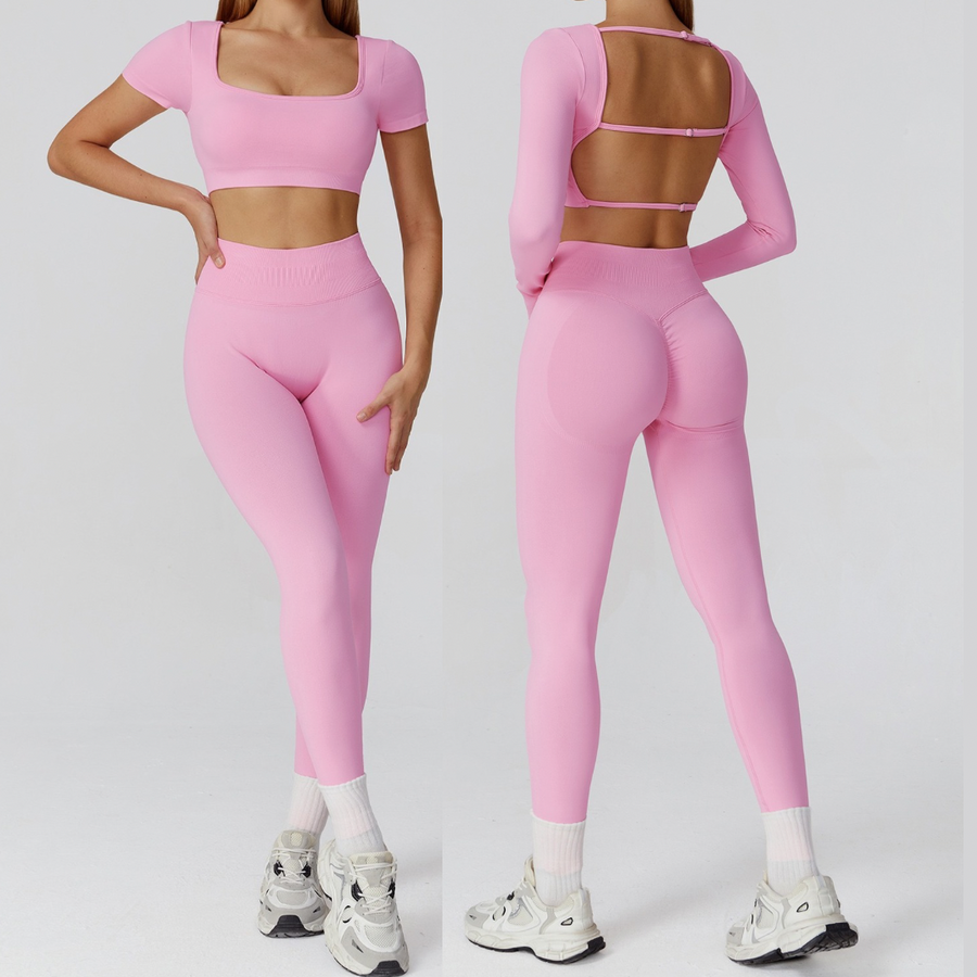 IRINA Seamless Scultping Legging Set - Pink
