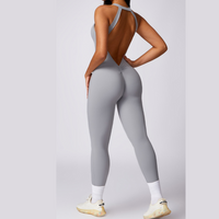 Effortless Stylish Scrunched Jumpsuit - Gray