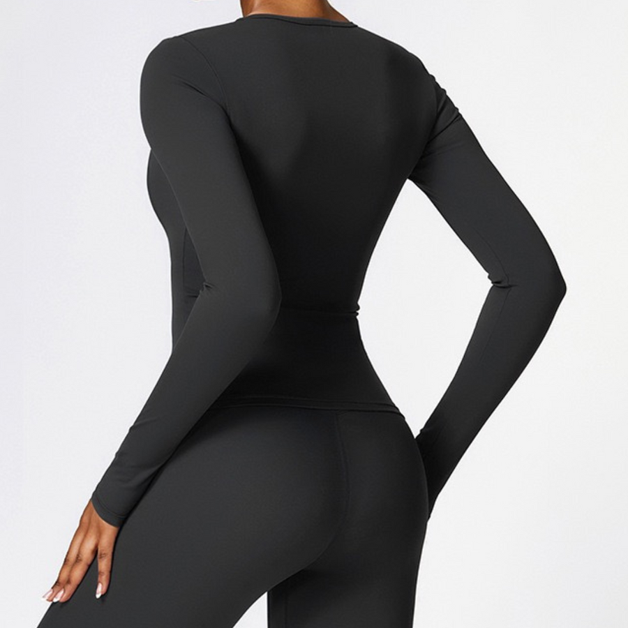 CHRISTIA Cloud Μαλακή Μπλούζα με Μακρύ Μανίκι - Μαύρο 