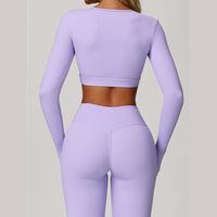 Cici Stylish Long Sleeve Legging Set - Lavender