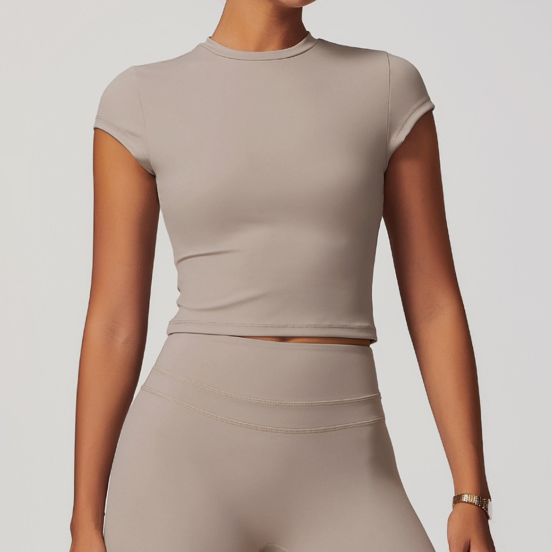 STELLA Premium Short Sleeve Top - Ice Latte