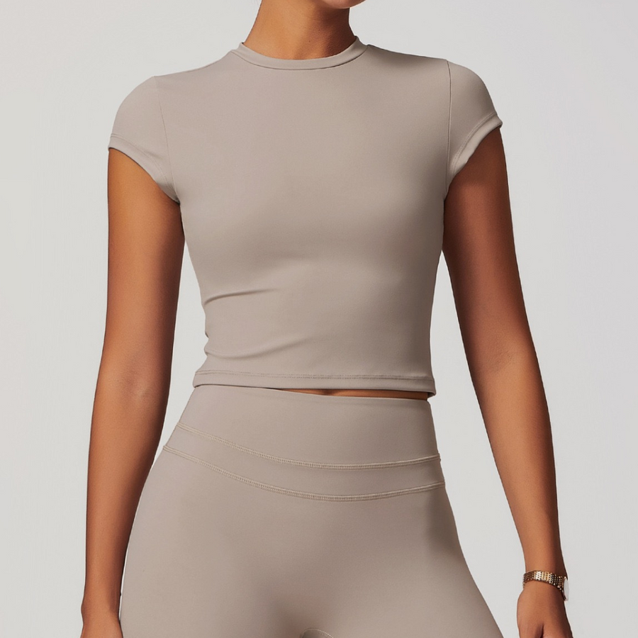 STELLA Premium Short Sleeve Top - Ice Latte