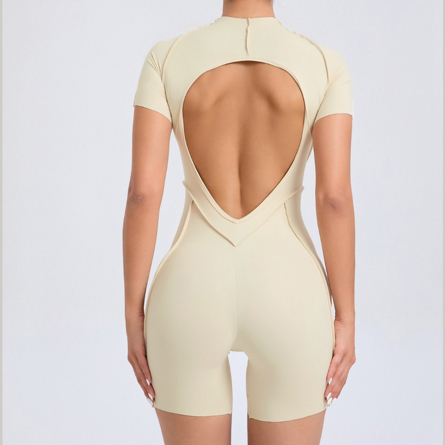 ANNA Scrunched Romper - Cream