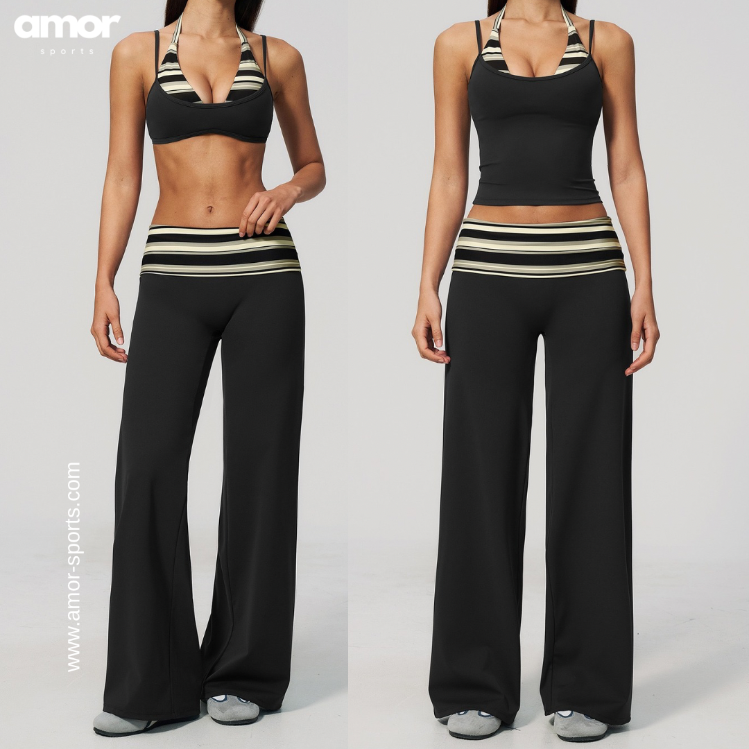 Evi Elegant Stylish Legging Set - Black