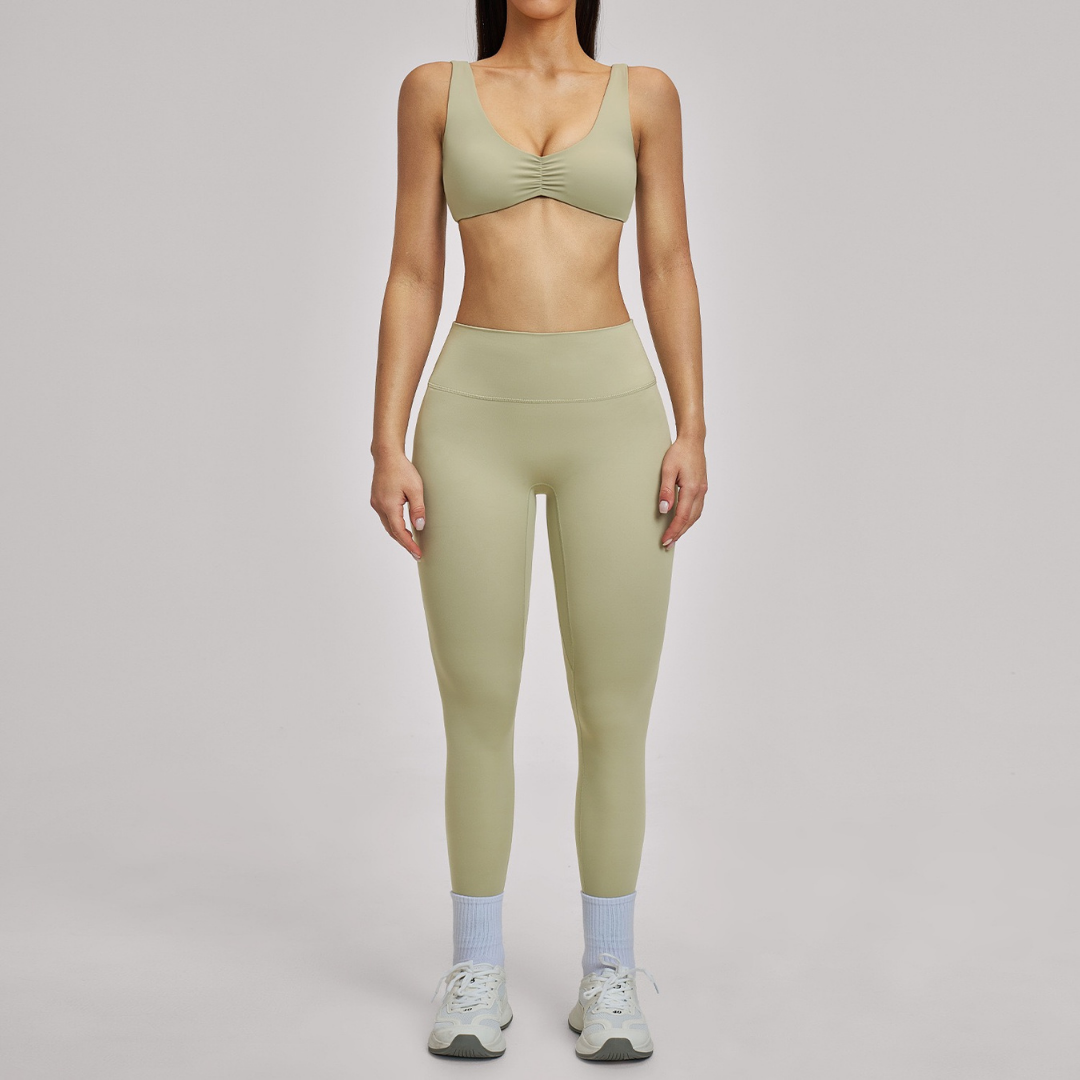 MARGO Sculpting Stylish Legging Set - Green