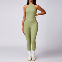 Effortless Stylish Scrunched Jumpsuit - Green