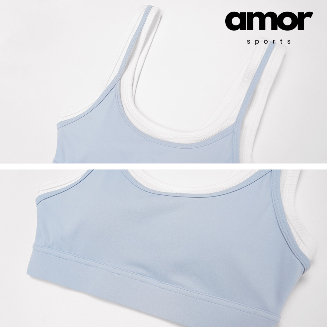 AQUA Stylish 2pcs Legging Set - Sky Blue