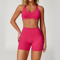 Completo corto STELLA X-Back Crop Top - Rosso Berry