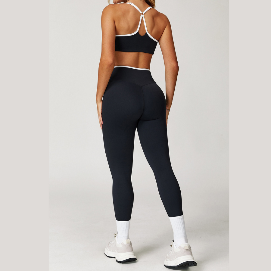 Aurora Stylish Skinny Legging Set - Black