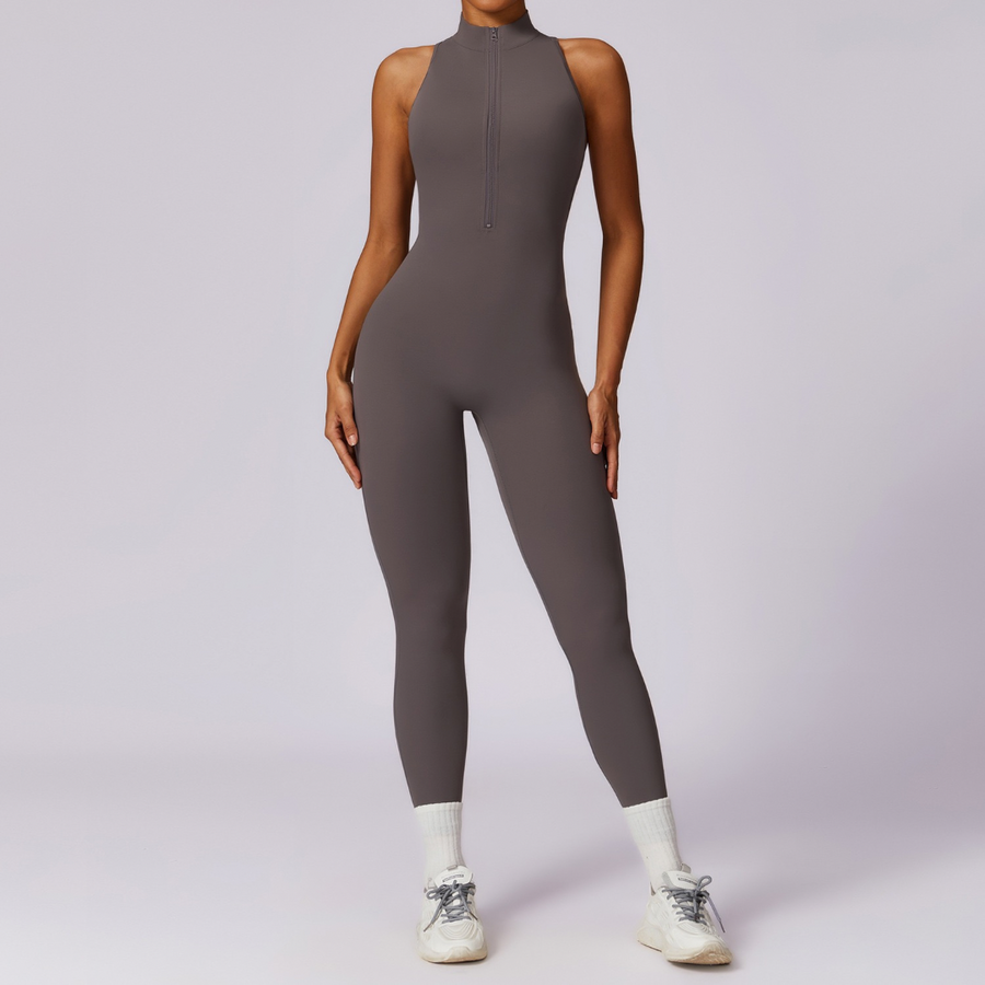 Scrunched Butt Lifting Jumpsuit - Dark Grey
