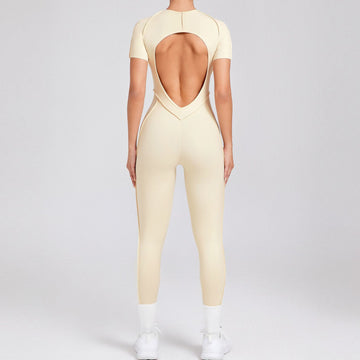ANNA Scrunch Sexy Jumpsuit - Cream
