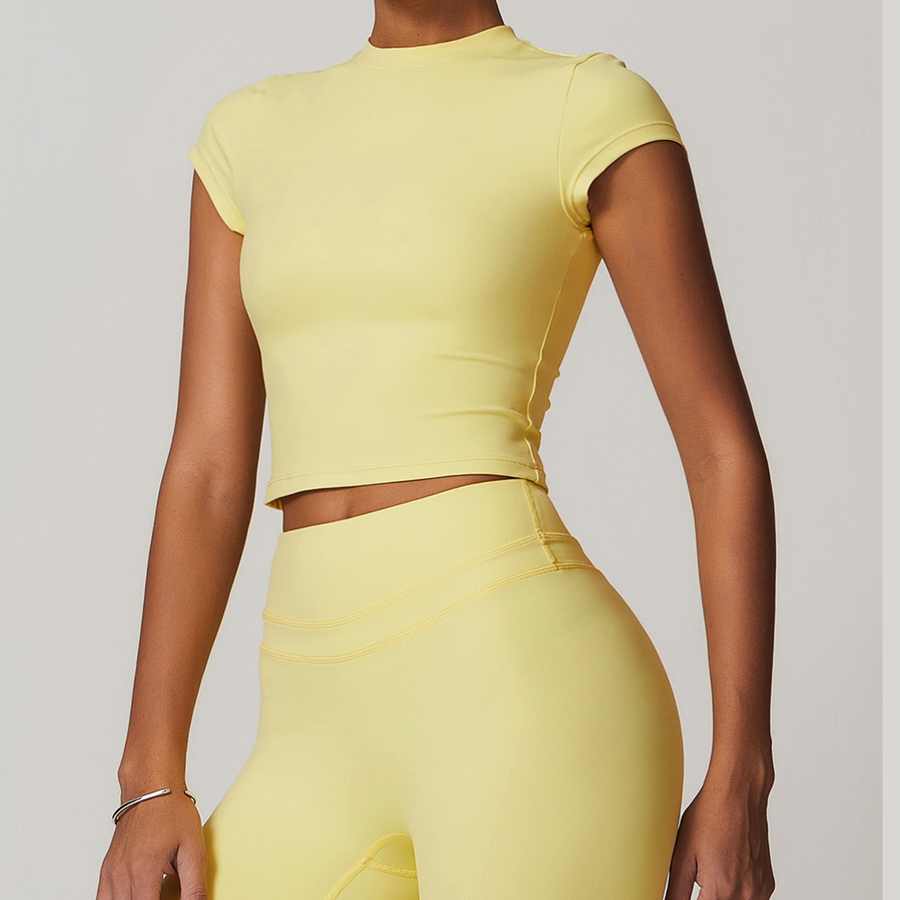 STELLA Premium Short Sleeve Top - Yellow