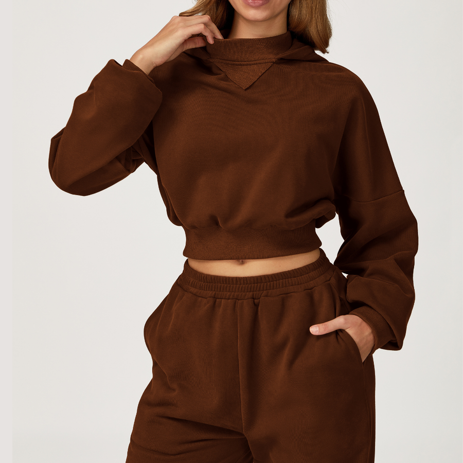 Daisy Winter Flared Lounge Set - Coffee