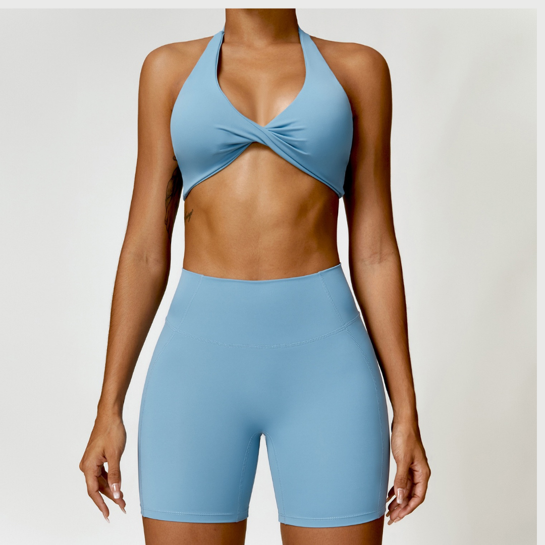 ANNE Summer Sexy Style Short Set - Blue