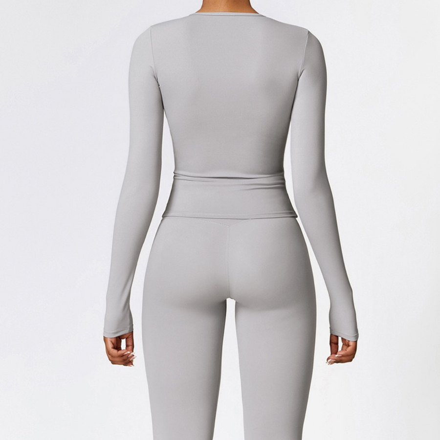 CHRISTIA Cloud Μαλακή Μπλούζα με Μακρυμάνικο Στυλ - Γκρι 