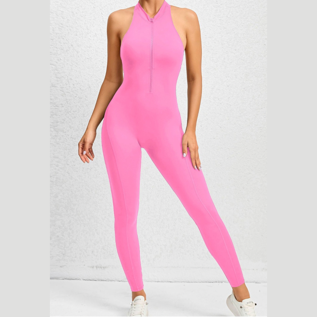 Scrunched Butt Lifting Jumpsuit - Pink