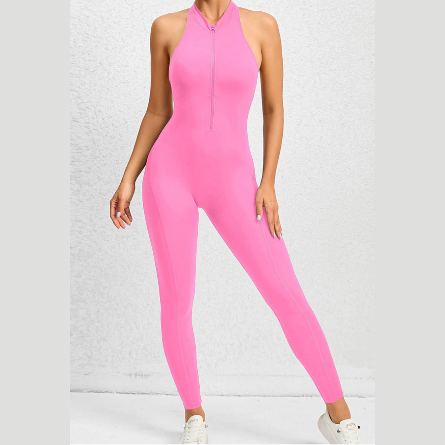 Scrunched Butt Lifting Jumpsuit - Pink