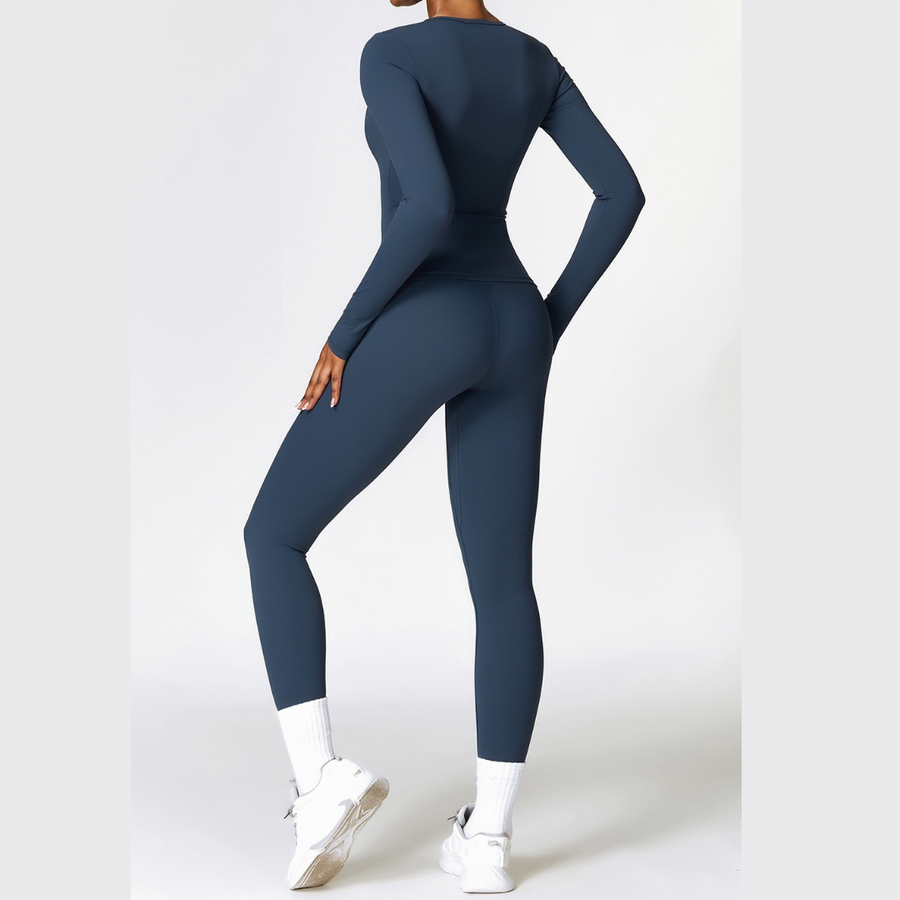 CHRISTIA Winter Long Sleeve Legging Set - Navy