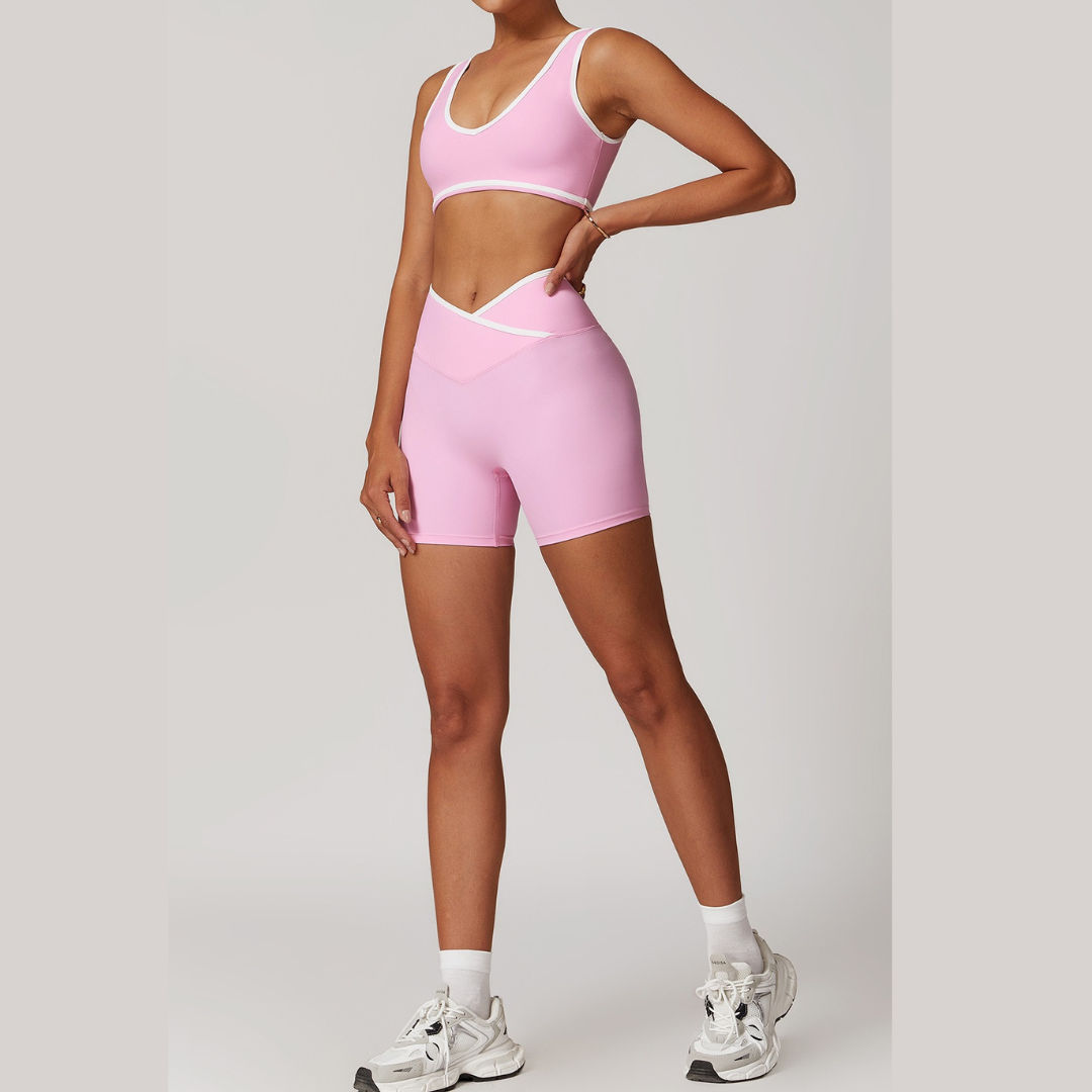 QUEENI Stylish Short Set - Pink