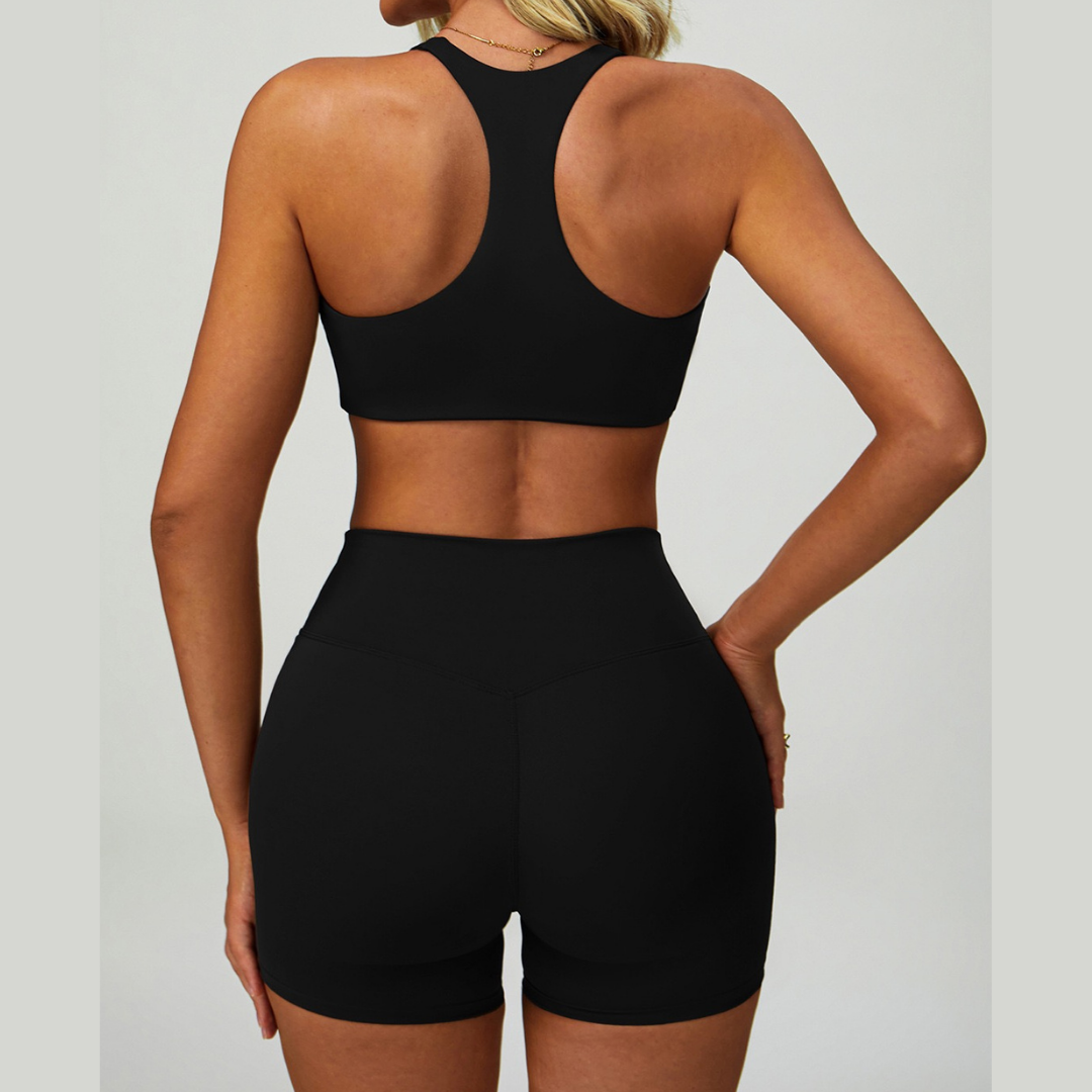 TINA Effortless Elegance Shorts Set - Black