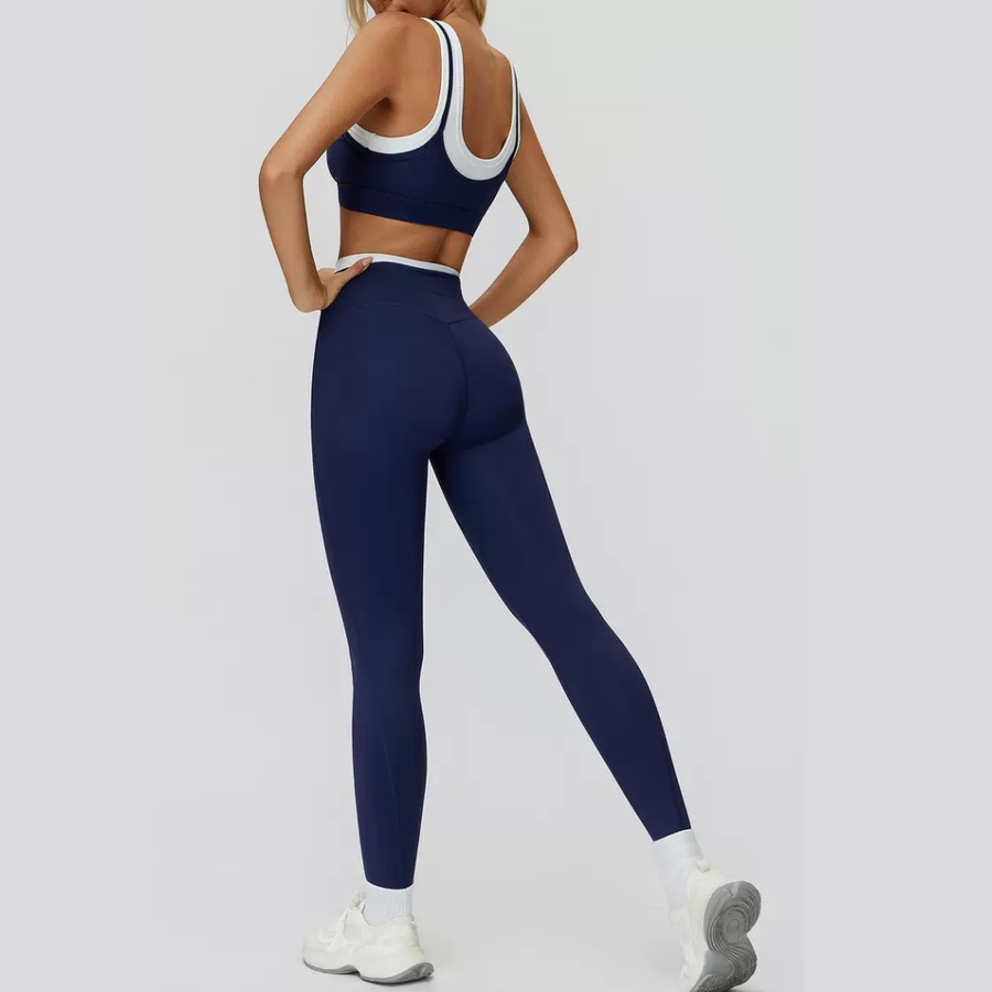 AQUA Stylish 2pcs Legging Set -Navy