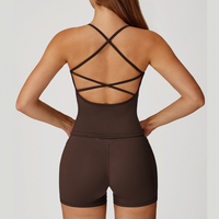 NANO Premium Open Back Short Set - Coffee