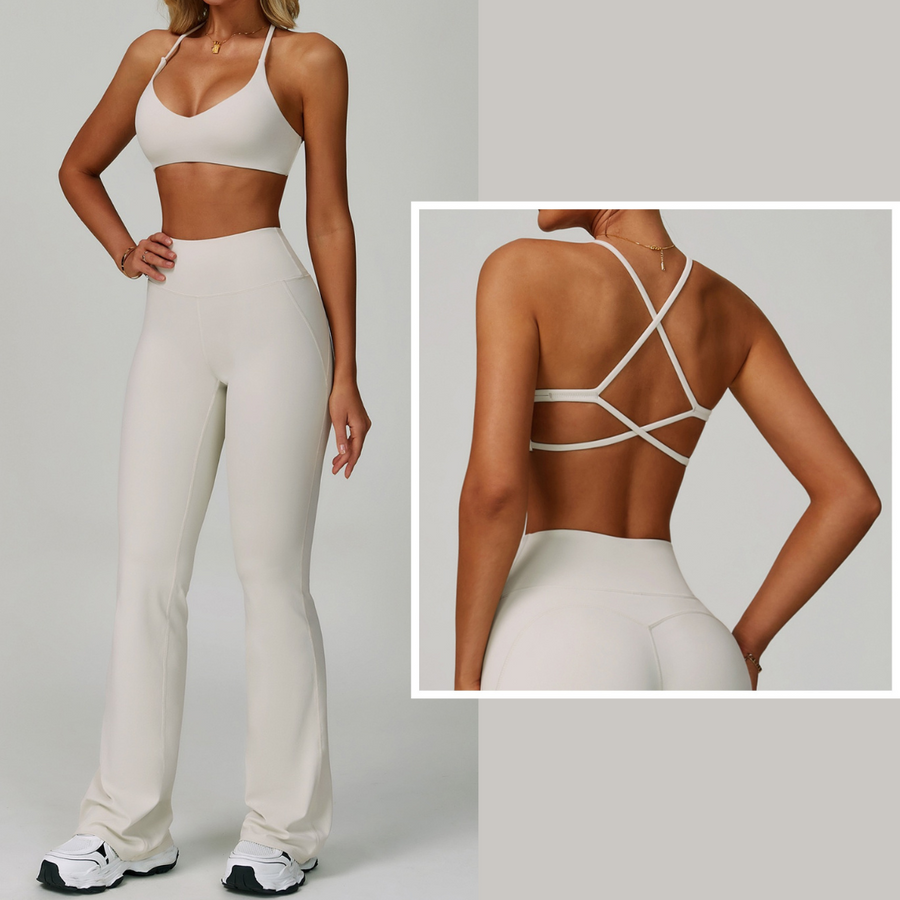 Koralina Ultra Soft Legging Set - Cream White