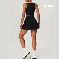 Victory Pleat Tennis Set - Black