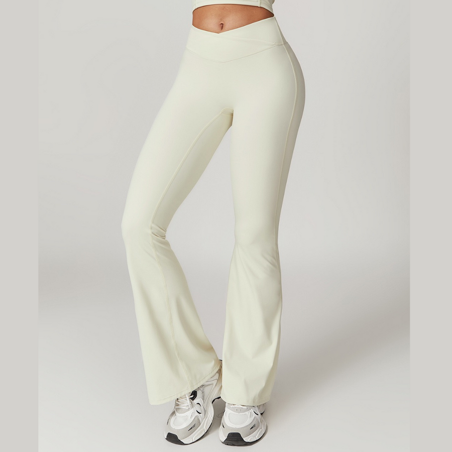 Sustainable Stylish Flared Legging - Cream White