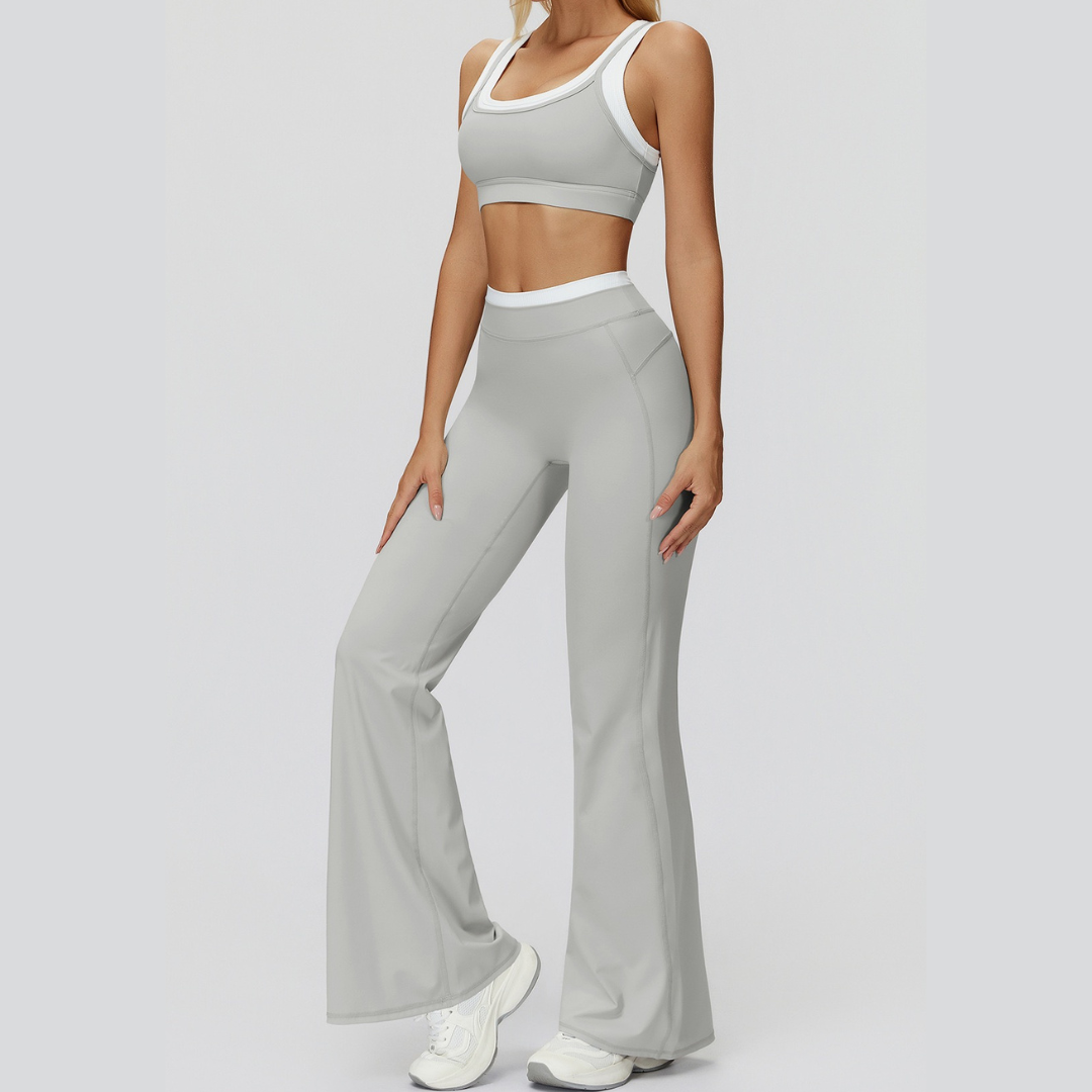 AQUA Stylish 2pcs Legging Set - Grey