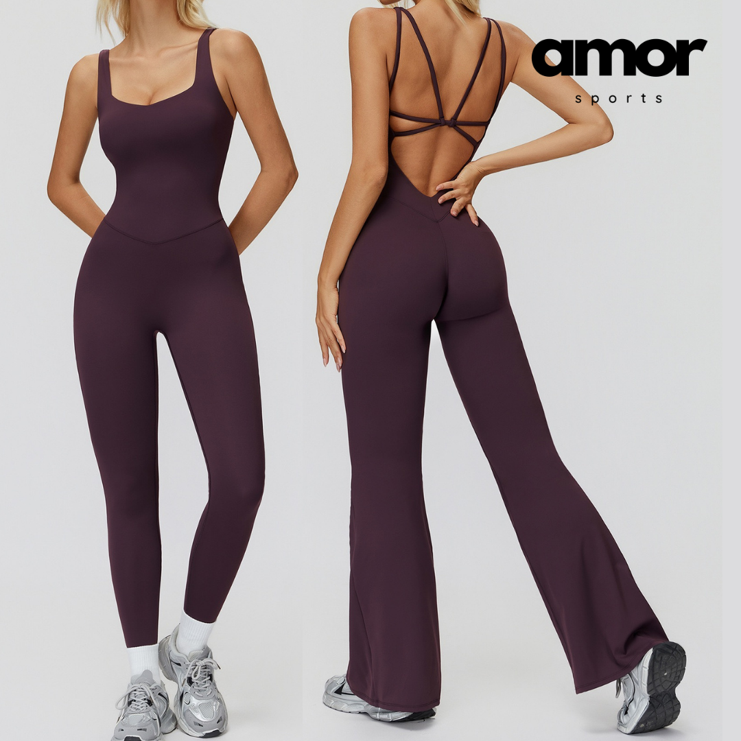 Butterfly-Back Premium Jumpsuit - Purple