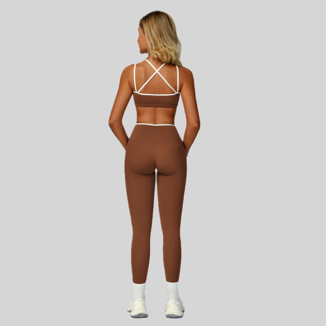 ALIN Stylish Classic Legging Set - Brown