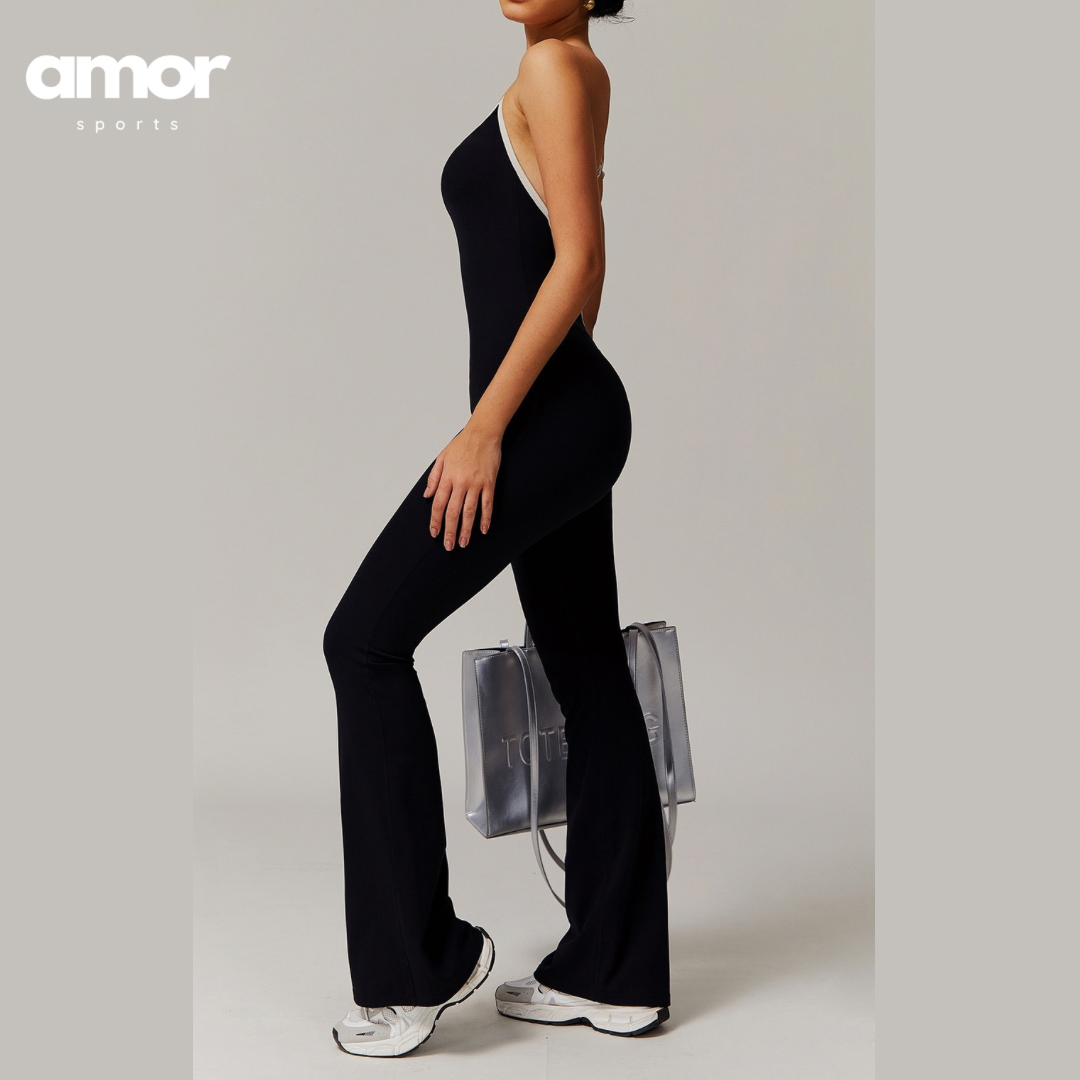 CELIN Sexy Backless Jumpsuit - Black