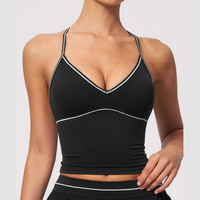 Andy Strappy Cropped Legging Set - Black