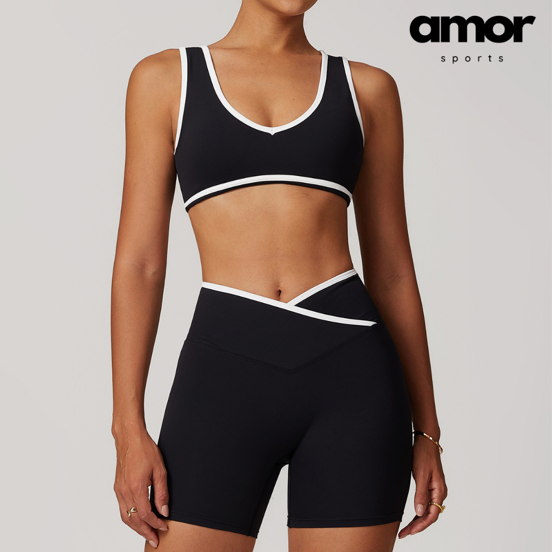 QUEENI Stylish Short Set - Black