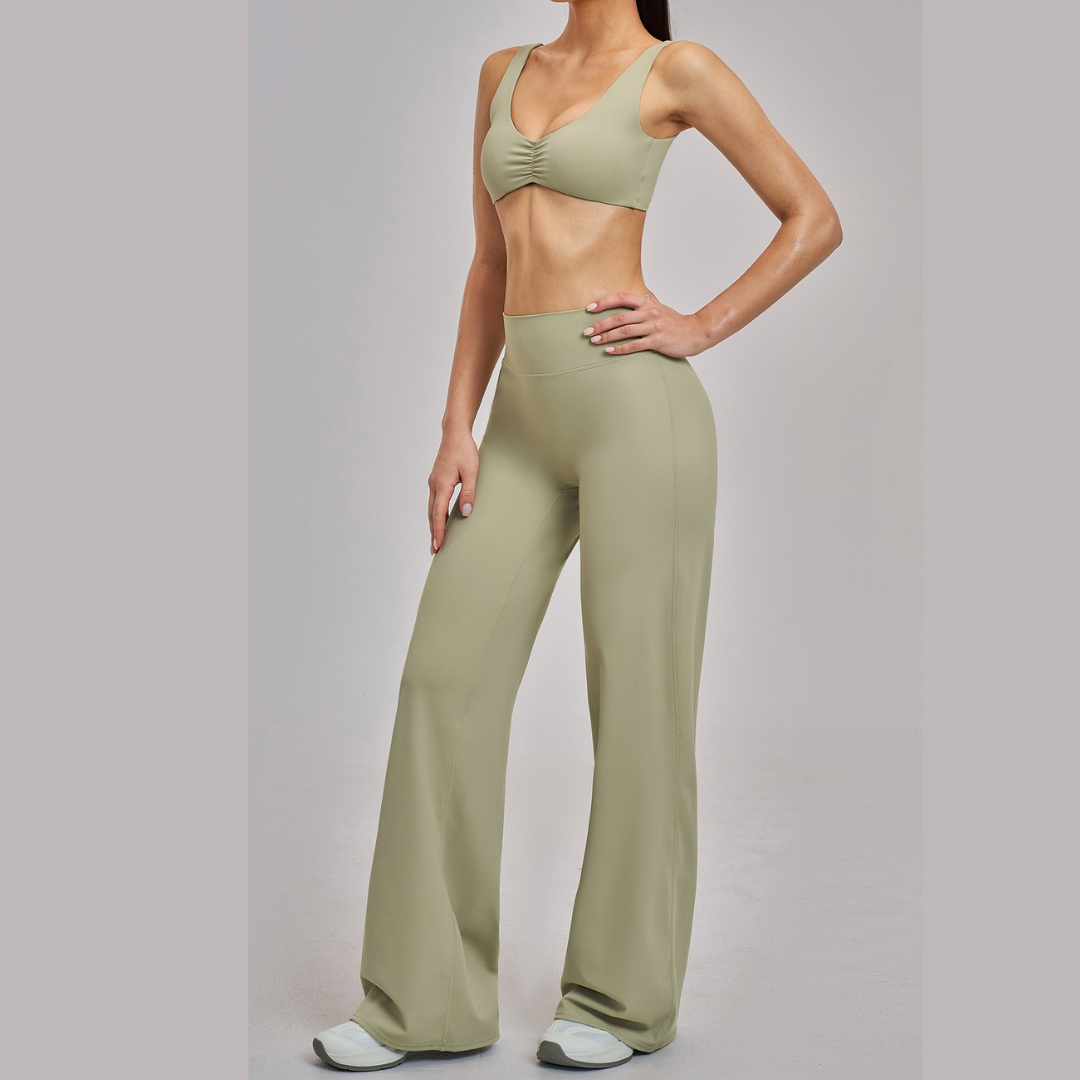 MARGO Sculpting Stylish Legging Set - Green
