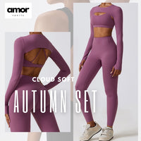 Set morbido e alla moda da 3 pezzi Spring Cloud - Uva viola