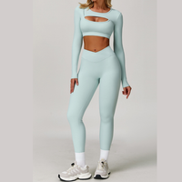 Cici Stylish Long Sleeve Legging Set - Mint