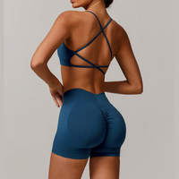 Sino Seamless Stylish Short Set - Blue