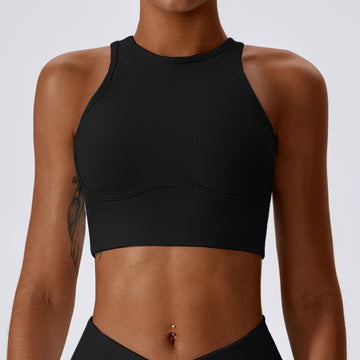 Strong Support Premium Crop Top - Black