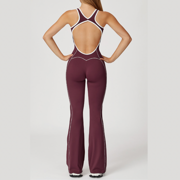 CLARA Premium Chic Jumpsuit - Burgundy