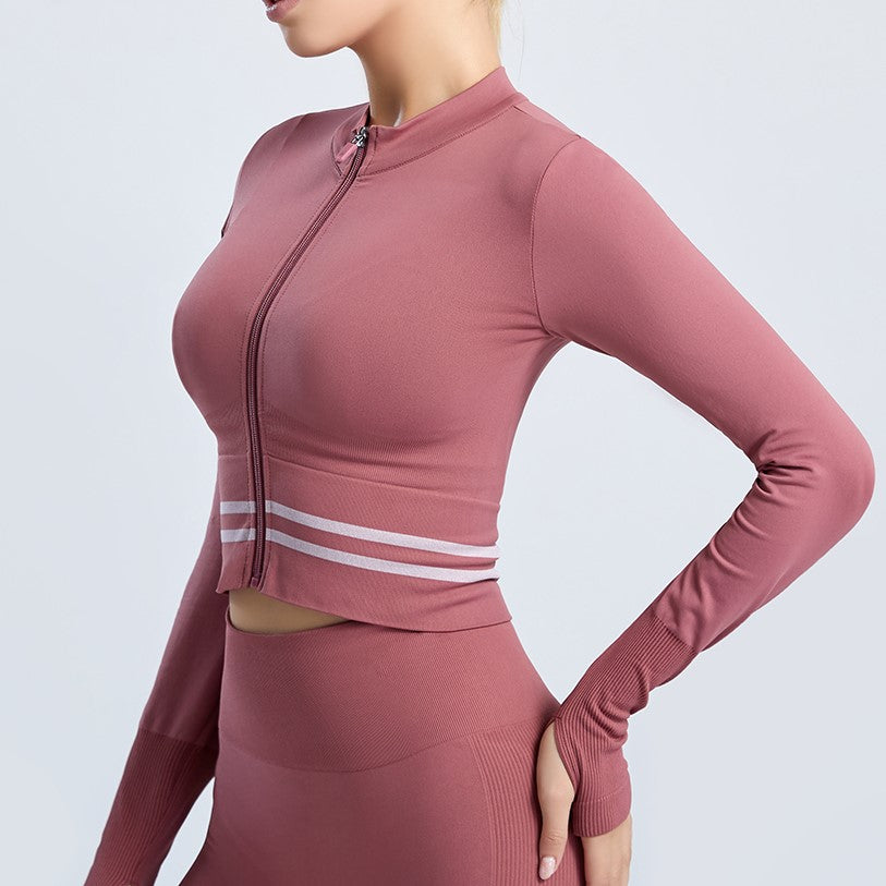 TOP rosso argilla a maniche lunghe