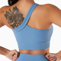 Голубой ТОП с одним ремешком