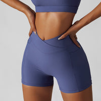 Foggy Purple Short Set - V Line