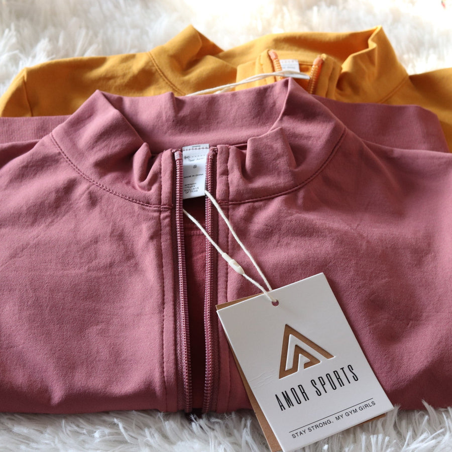 TOP rosso argilla a maniche lunghe