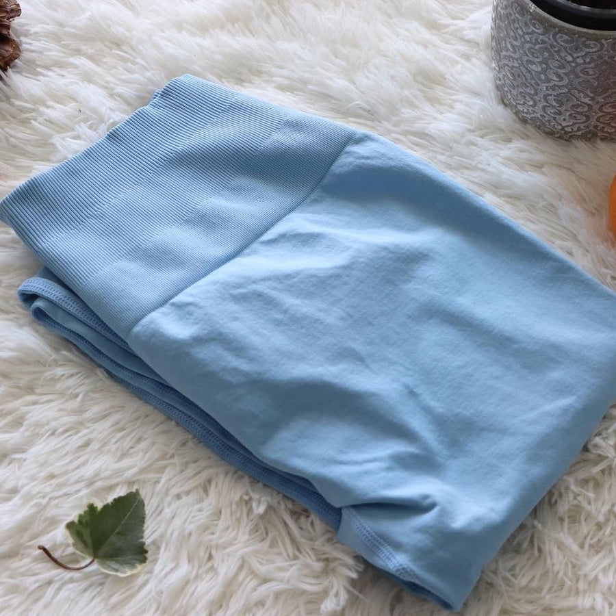 Leggings a vita alta blu cielo