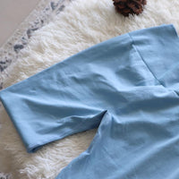 Leggings a vita alta blu cielo